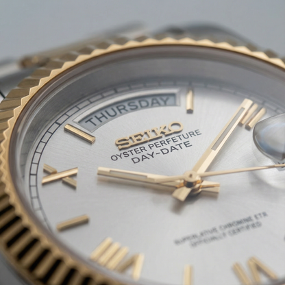 SeikoDate - Roman Silver Gold