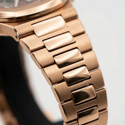 Nautiko - Rose Gold Chocolate Open Movement