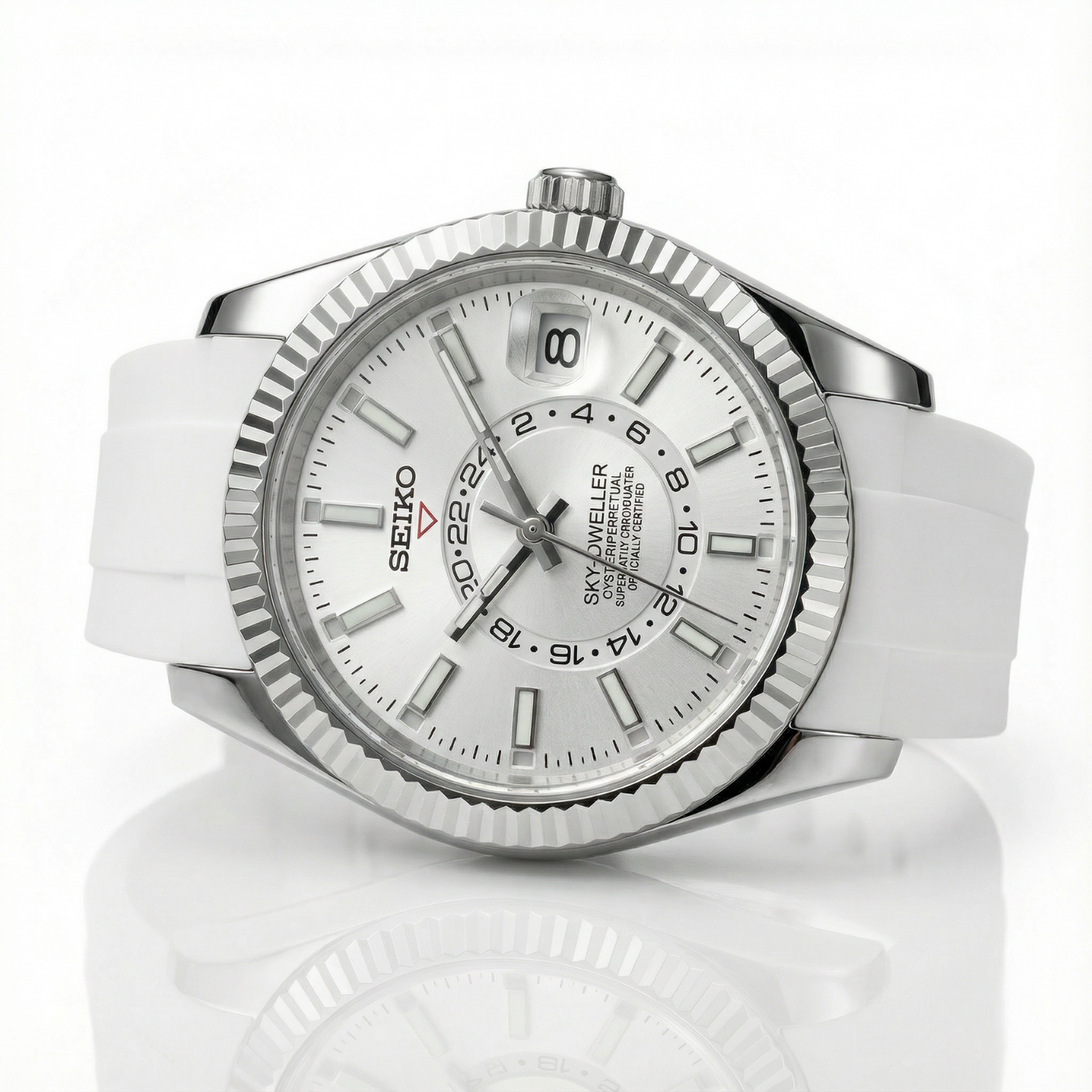 SeikoJust - Sky Dweller Rubber White